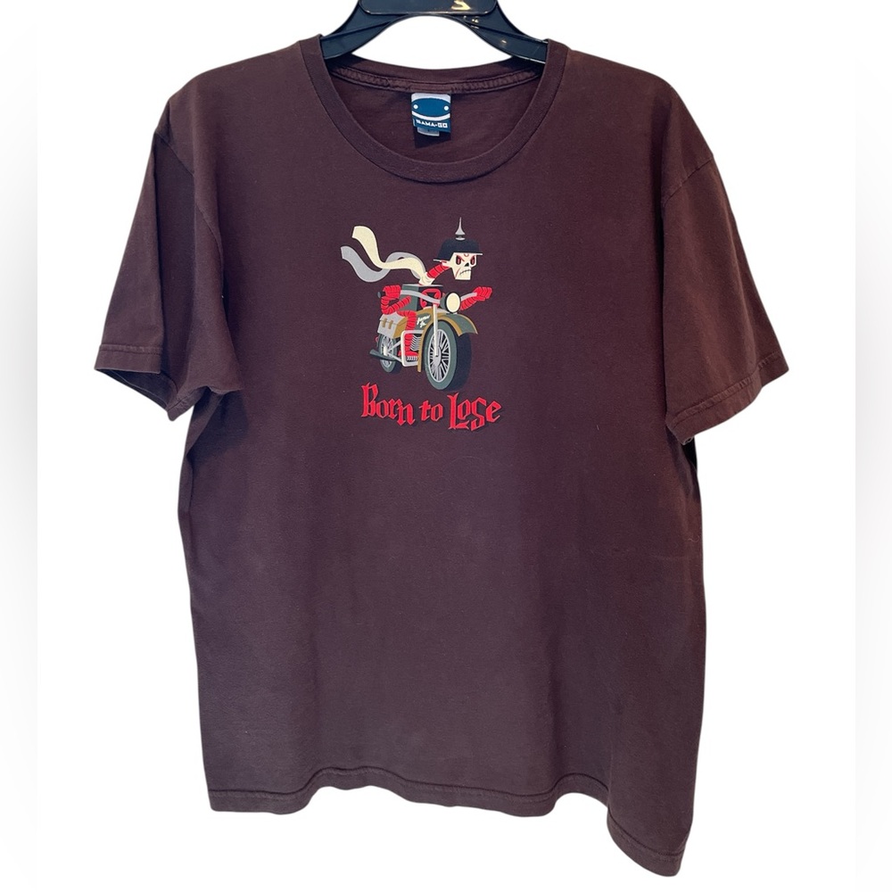 Vintage 2004 Gama-Go “Born to Lose” Skeleton Graphic Tee Y2K Made in USA - Large